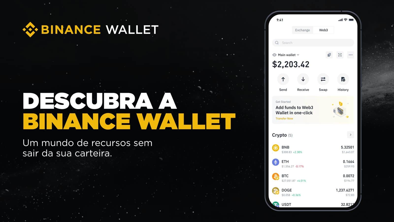 Binance lança sua carteira no Brasil e libera Megadrop para brasileiros
