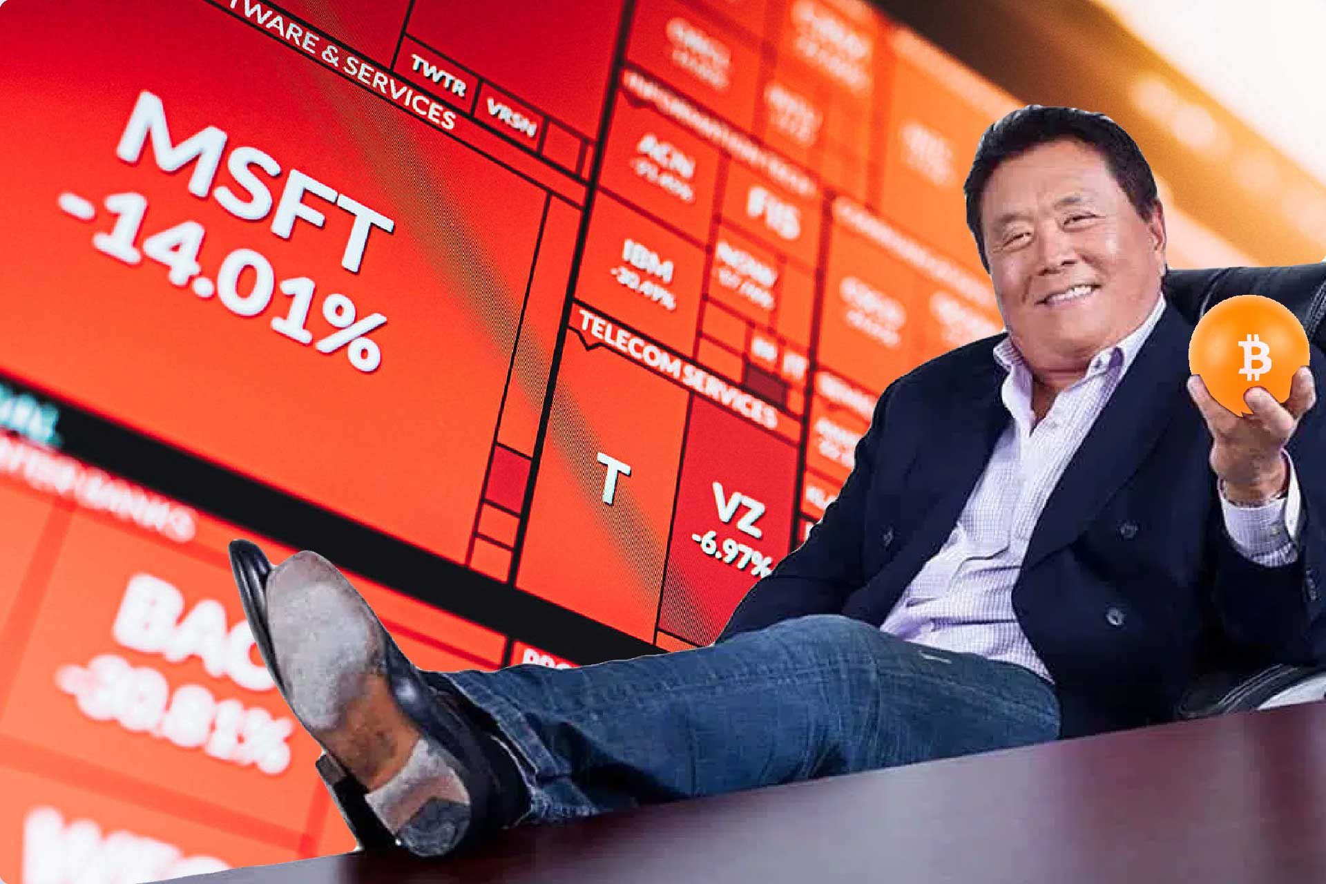“Eu avisei”, diz Robert Kiyosaki sobre queda das ações e recomenda compra de Bitcoin
