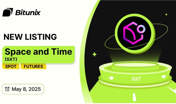 Bitunix lista Space and Time (SXT), o Token Descentralizado para armazenamento de data em Web3