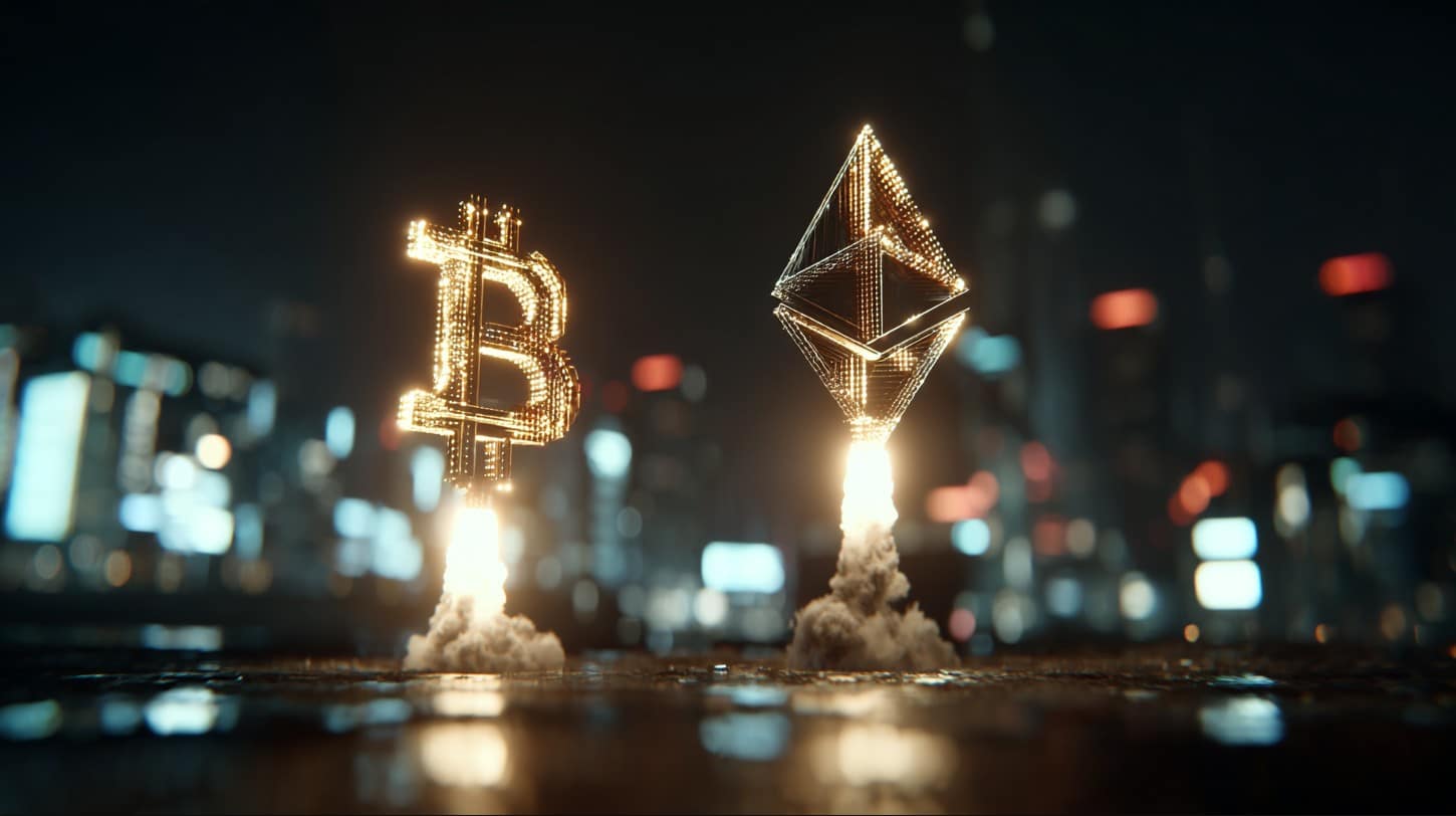 Ethereum sobe 10% e alcança os US$ 2.000 após atualização, Bitcoin bate US$ 100.000