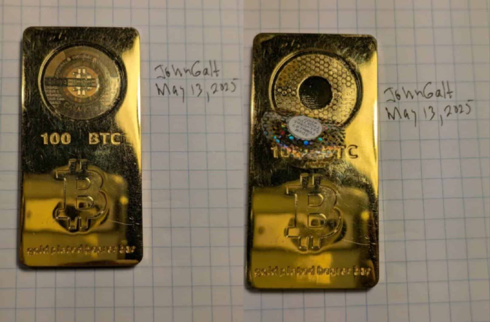 Investidor abre barra de ouro com 100 bitcoins após 13 anos; e é roubado