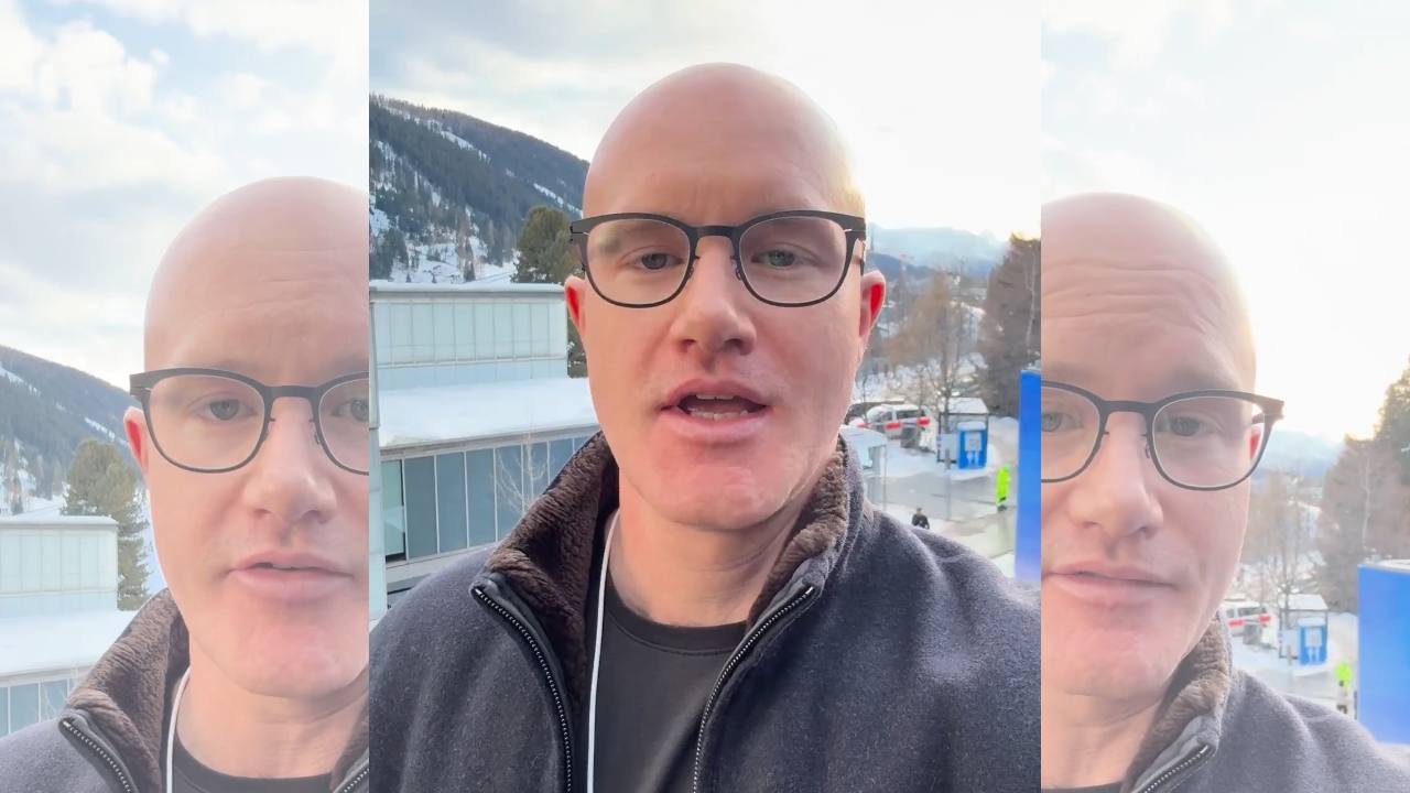 Em Davos, fundador da Coinbase diz que seu objetivo é falar com líderes globais sobre criptomoedas