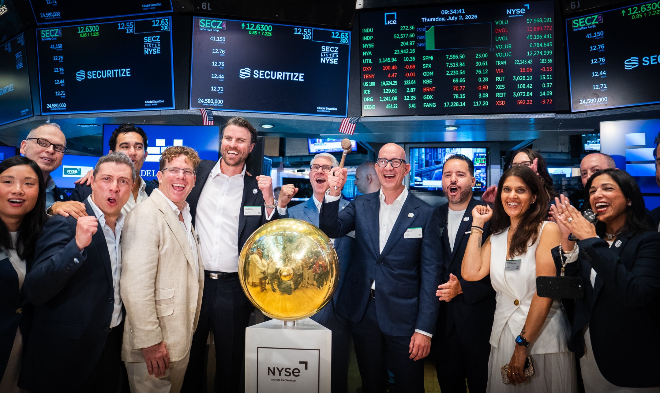 Securitize estreia na NYSE com alta de 10%